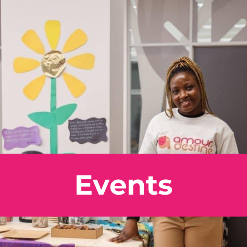 A Photograph of Olubukola one of our IDVA's at our events